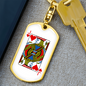 Jack of Hearts Gambler Keychain Stainless Steel or 18k Gold Dog Tag Keyring-Express Your Love Gifts