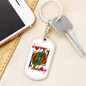 Jack of Hearts Gambler Keychain Stainless Steel or 18k Gold Dog Tag Keyring-Express Your Love Gifts