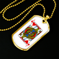 Jack of Hearts Gambler Necklace Stainless Steel or 18k Gold Dog Tag 24" Chain-Express Your Love Gifts