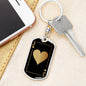 Jack Of Hearts Gold Keychain Dog Tag Stainless Steel or 18k Gold-Express Your Love Gifts