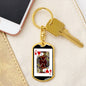 Jack Of Hearts Keychain Dog Tag Stainless Steel or 18k Gold-Express Your Love Gifts