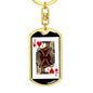 Jack Of Hearts Keychain Dog Tag Stainless Steel or 18k Gold-Express Your Love Gifts