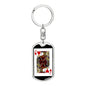 Jack Of Hearts Keychain Dog Tag Stainless Steel or 18k Gold-Express Your Love Gifts