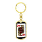 Jack Of Hearts Keychain Dog Tag Stainless Steel or 18k Gold-Express Your Love Gifts