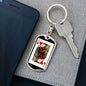 Jack Of Hearts Keychain Dog Tag Stainless Steel or 18k Gold-Express Your Love Gifts