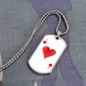 Jack of Hearts Necklace Stainless Steel or 18k Gold Dog Tag 24" Chain-Express Your Love Gifts