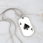 Jack of Spades Gambler Solid Necklace Stainless Steel or 18k Gold Dog Tag 24" Chain-Express Your Love Gifts