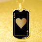 Jack of Spades Gold Dog Tag Stainless Steel or 18k Gold 24" Chain-Express Your Love Gifts