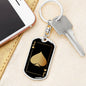 Jack Of Spades Gold Keychain Dog Tag Stainless Steel or 18k Gold-Express Your Love Gifts