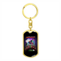 Jackpot Chips Gambler Keychain Stainless Steel or 18k Gold Dog Tag Keyring-Express Your Love Gifts