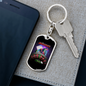 Jackpot Chips Gambler Keychain Stainless Steel or 18k Gold Dog Tag Keyring-Express Your Love Gifts