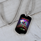 Jackpot Chips Gambler Necklace Stainless Steel or 18k Gold Dog Tag 24" Chain-Express Your Love Gifts
