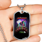 Jackpot Chips Gambler Necklace Stainless Steel or 18k Gold Dog Tag 24" Chain-Express Your Love Gifts