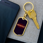 Jackpot Gambler Keychain Stainless Steel or 18k Gold Dog Tag Keyring-Express Your Love Gifts