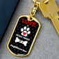 Jagdterrier Keychain Stainless Steel or 18k Gold Dog Tag Keyring-Express Your Love Gifts
