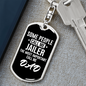 Jailer Dad Keychain Stainless Steel or 18k Gold Dog Tag Keyring-Express Your Love Gifts