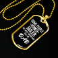 Jailer Dad Necklace Stainless Steel or 18k Gold Dog Tag 24"-Express Your Love Gifts