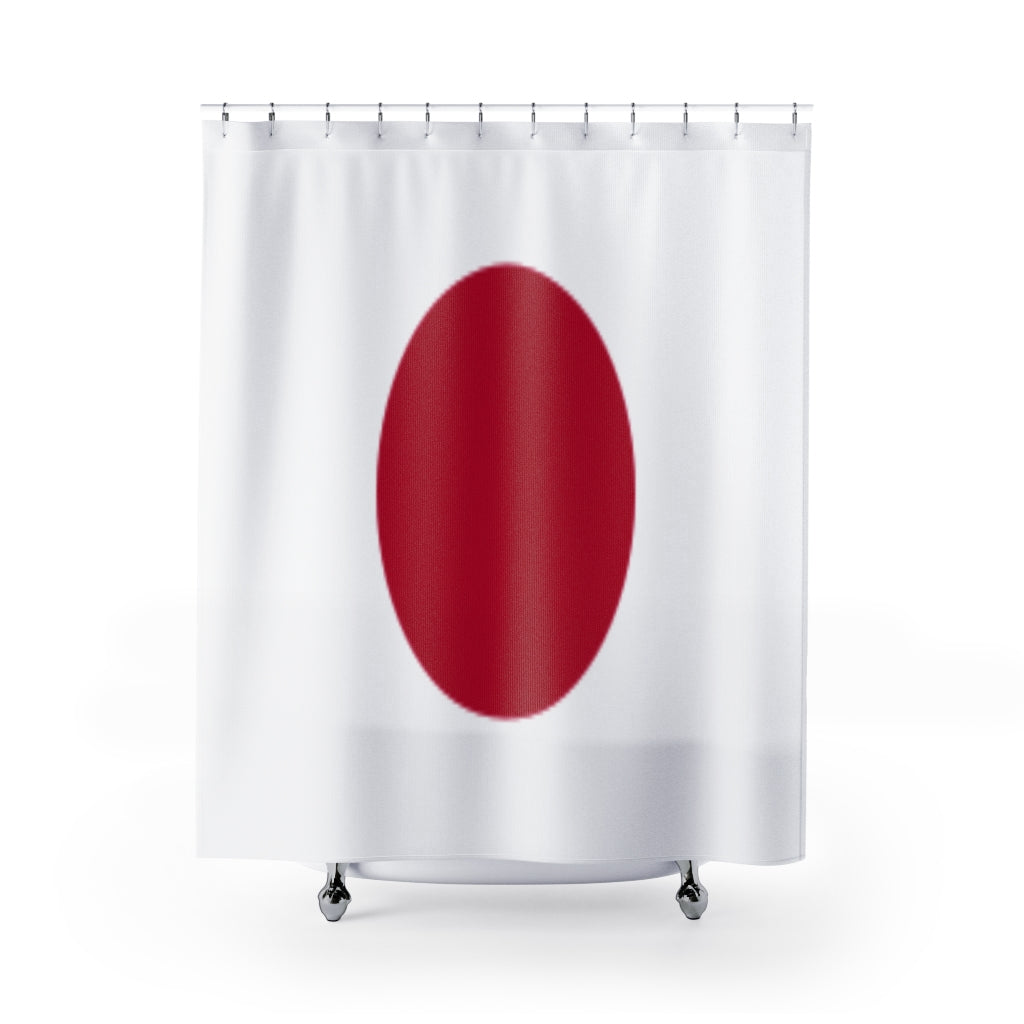 Japan Flag Stylish Design 71" x 74" Elegant Waterproof Shower Curtain for a Spa-like Bathroom Paradise Exceptional Craftsmanship-Express Your Love Gifts