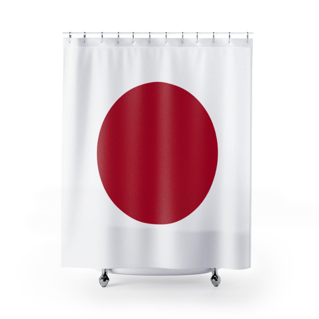 Japan Flag Stylish Design 71" x 74" Elegant Waterproof Shower Curtain for a Spa-like Bathroom Paradise Exceptional Craftsmanship-Express Your Love Gifts