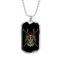 Japanese Army Skull Head Necklace Stainless Steel or 18k Gold Dog Tag 24" Chain-Express Your Love Gifts