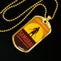 Japanese Samurai Warrior Necklace Stainless Steel or 18k Gold Dog Tag 24" Chain-Express Your Love Gifts