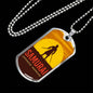 Japanese Samurai Warrior Necklace Stainless Steel or 18k Gold Dog Tag 24" Chain-Express Your Love Gifts