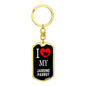 Jardine Parrot Bird Lover Keyring Keychain Stainless Steel or 18k Gold-Express Your Love Gifts