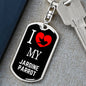 Jardine Parrot Bird Lover Keyring Keychain Stainless Steel or 18k Gold-Express Your Love Gifts