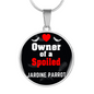 Jardine Parrot Bird Owner Necklace Circle Pendant Stainless Steel or 18k Gold 18-22"-Express Your Love Gifts