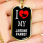 Jardine Parrot Necklace Stainless Steel or 18k Gold Dog Tag 24" Chain-Express Your Love Gifts