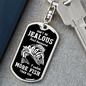 Jealous Of My Catch Fishing Keychain Stainless Steel or 18k Gold Dog Tag Keyring-Express Your Love Gifts
