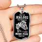 Jealous Of My Catch Fishingnecklace Stainless Steel or 18k Gold Dog Tag 24" Chain-Express Your Love Gifts