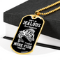 Jealous Of My Catch Fishingnecklace Stainless Steel or 18k Gold Dog Tag 24" Chain-Express Your Love Gifts