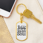 Jesus Anchor Of My Soul Keychain Stainless Steel or 18k Gold Dog Tag Keyring-Express Your Love Gifts