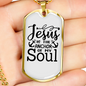 Jesus Anchor Soul Christian Necklace Stainless Steel or 18k Gold Dog Tag 24" Chain-Express Your Love Gifts