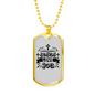 Jesus And Love Christian Necklace Stainless Steel or 18k Gold Dog Tag 24" Chain-Express Your Love Gifts
