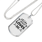 Jesus And Me Christian Necklace Stainless Steel or 18k Gold Dog Tag 24" Chain-Express Your Love Gifts