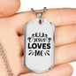 Jesus And Me Christian Necklace Stainless Steel or 18k Gold Dog Tag 24" Chain-Express Your Love Gifts