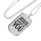 Jesus And You Christian Necklace Stainless Steel or 18k Gold Dog Tag 24" Chain-Express Your Love Gifts