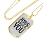 Jesus And You Christian Necklace Stainless Steel or 18k Gold Dog Tag 24" Chain-Express Your Love Gifts
