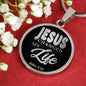 Jesus Changed My Life Circle Necklace Stainless Steel or 18k Gold 18-Express Your Love Gifts