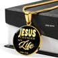 Jesus Changed My Life Circle Necklace Stainless Steel or 18k Gold 18-Express Your Love Gifts