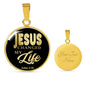 Jesus Changed My Life Circle Necklace Stainless Steel or 18k Gold 18-Express Your Love Gifts
