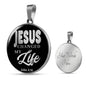 Jesus Changed My Life Circle Necklace Stainless Steel or 18k Gold 18-Express Your Love Gifts