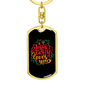 Jesus Christ Loves You Keychain Stainless Steel or 18k Gold Dog Tag Keyring-Express Your Love Gifts