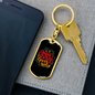 Jesus Christ Loves You Keychain Stainless Steel or 18k Gold Dog Tag Keyring-Express Your Love Gifts