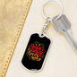 Jesus Christ Loves You Keychain Stainless Steel or 18k Gold Dog Tag Keyring-Express Your Love Gifts