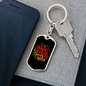 Jesus Christ Loves You Keychain Stainless Steel or 18k Gold Dog Tag Keyring-Express Your Love Gifts