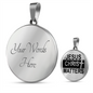 Jesus Christ Matters Circle Necklace Stainless Steel or 18k Gold 18-22"-Express Your Love Gifts