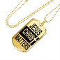 Jesus Christ Matters Necklace Stainless Steel or 18k Gold Dog Tag 24" Chain-Express Your Love Gifts